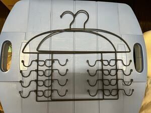 Set of Two Black Multi-Tier Hangers for Tanks, Camisoles, Bras, Scarves, Bags